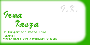 irma kasza business card